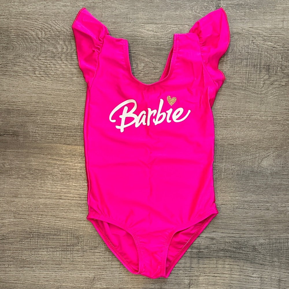 Barbie Hot Pink Swimsuit with Ruffle Sleeves